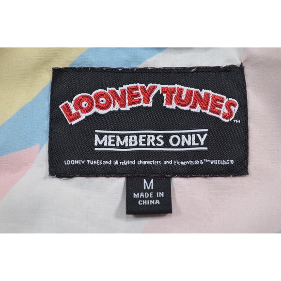 Looney Tunes Space Jam Tune Squad Windbreaker Size‎ M Hooded Jacket Members Only - Picture 16 of 16